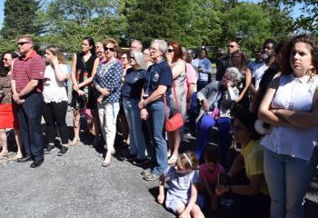 Supporters of Quadrant Private Wealth Stable Facility gather June 1 for the official opening. (Photo by John Simitz)